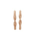 2-er Set Kerzen twisted | Walnut